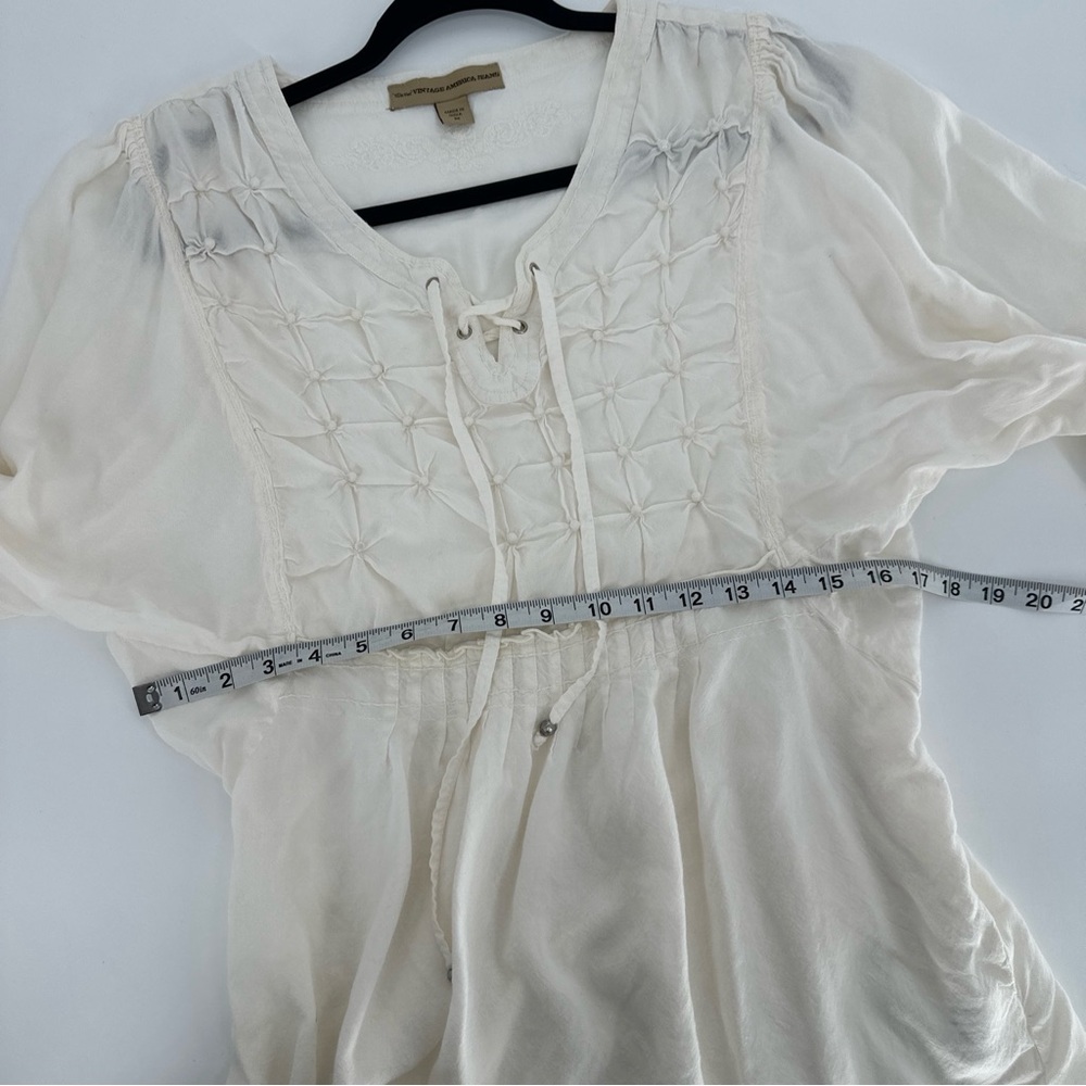 Nine West Vintage America Jean Ivory Boho‎ Keena Dress Womens Size Medium 2010 - Picture 12 of 13